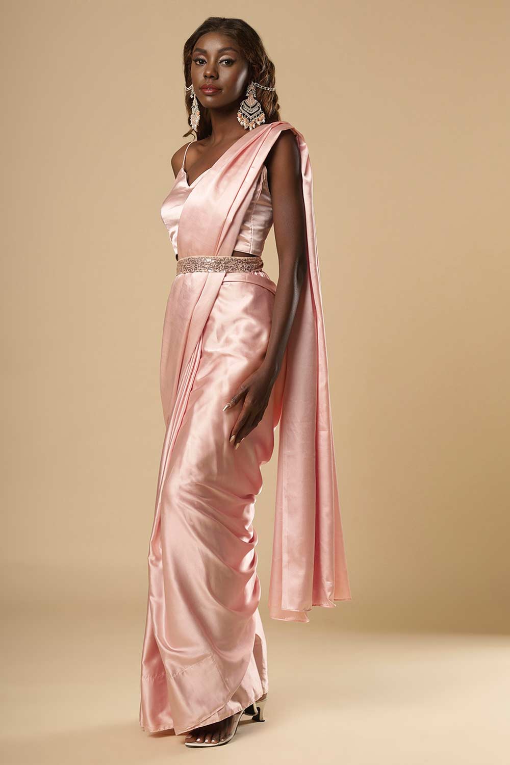Dolce Satin Bridesmaid One Minute Saree