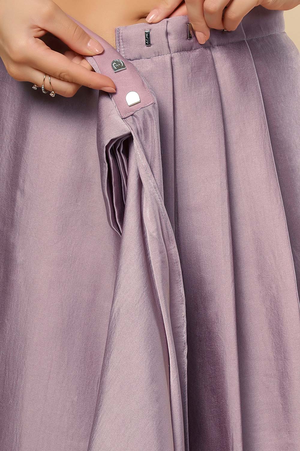Neri Violet Grey Silk Ready2Ship Minute Saree