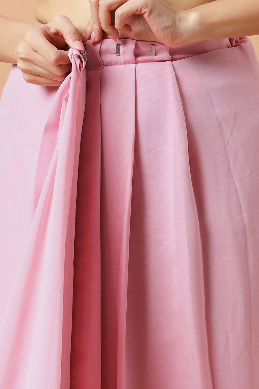 Shayla Dusty Pink Georgette Ready to Wear Saree