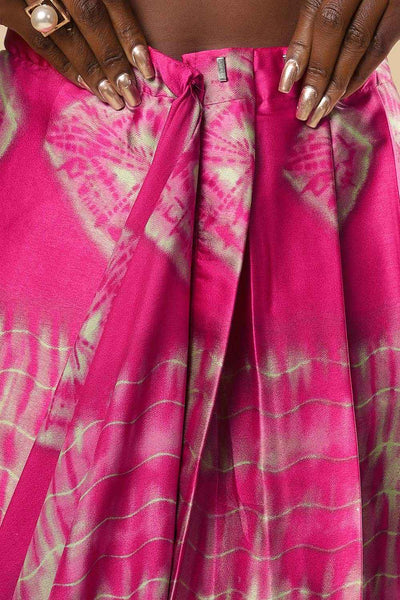 Naia Pink Printed Crepe One Minute Saree
