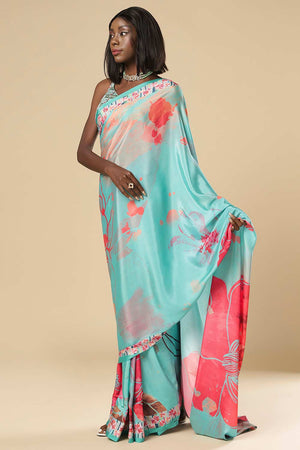 Kriss Green Floral One Minute Saree