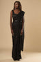 Huda Black Georgette Sequins Ready to Wear One Minute Saree
