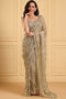 Sonja Champagne Blue Paper Silk Designer Handwork Ready to Wear Saree
