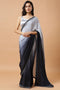 Minali Grey Silk Ombre Beaded Border Ready to Wear One Minute Saree