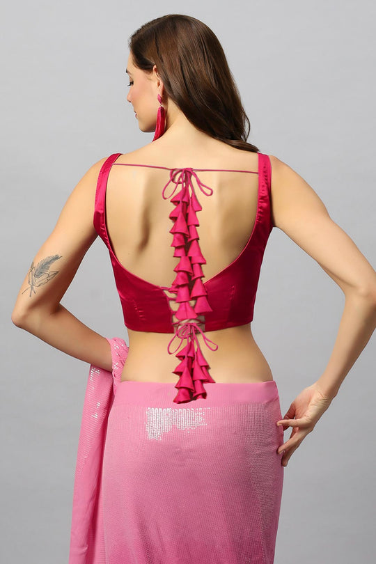 Ashley Fuscia Sweetheart Adjustable Tie-Back Ready2Ship Blouse