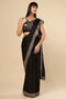 Mayuri Black Crepe Silk Zari Border Ready to Wear One Minute Saree