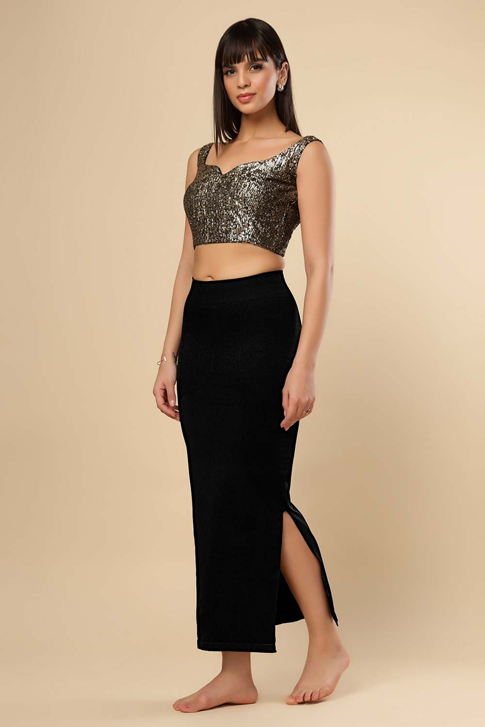 One Minute Saree® Body Forming Saree Shapewear in Black (Ready2ship USA)