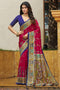 Sadie Pink Silk Foil Printed Ready to Wear One Minute Saree