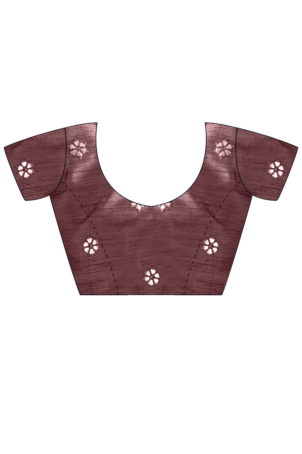 Lori Brown Vichitra Silk Solid Ready To Wear One Minute Saree