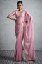 Taylor Pink Georgette Zari Embroidered Ready to Wear Saree