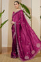 Milli Pink Tissue Zari Embroidered Ready to Wear Saree