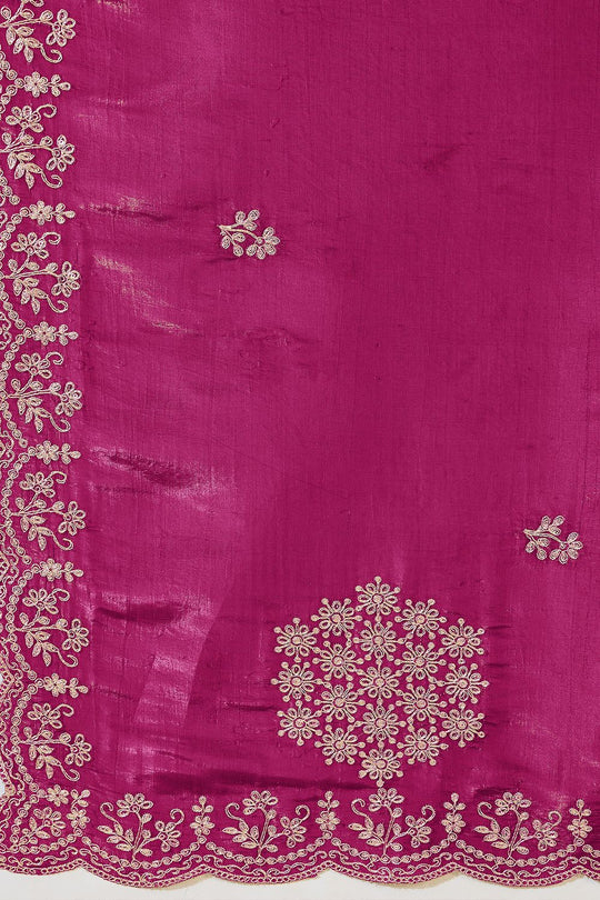 Milli Pink Tissue Zari Embroidered Ready to Wear Saree