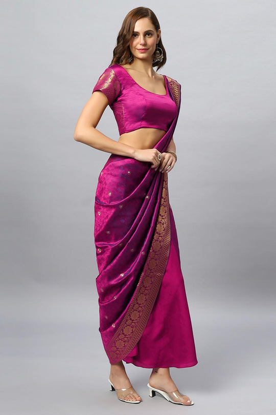 Rubia Magenta Banarasi Sarong Saree