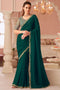 Miranda Green Georgette Designer Border Ready to Wear Saree