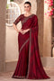 Hope Magenta Chiffon Embellished Border Ready to Wear Saree