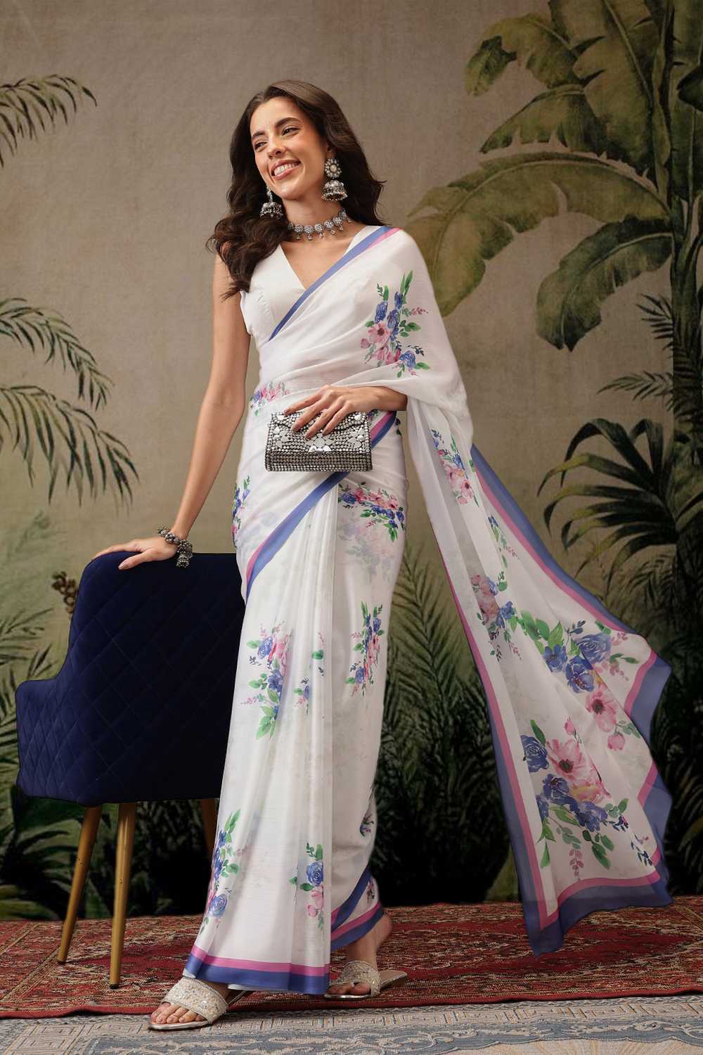 chiffon saree dress Buy Designer Onerva Chiffon Saree