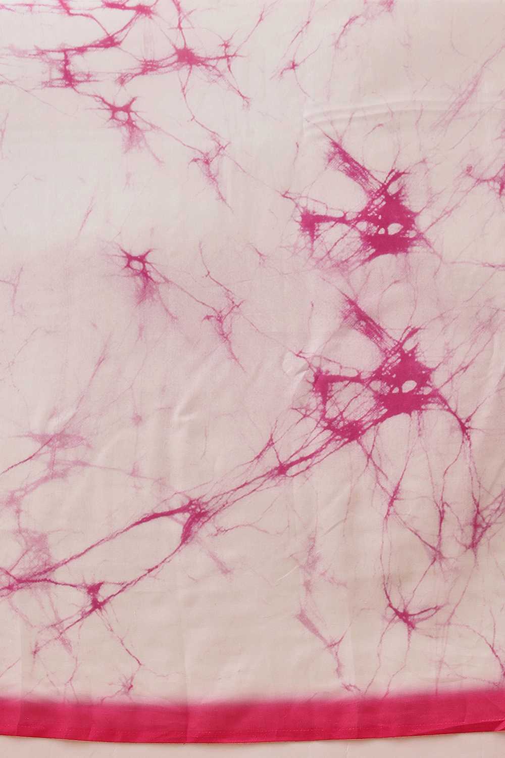 Eva Pink Mul Cotton Abstract Digital Printed Ready to Wear One Minute Saree