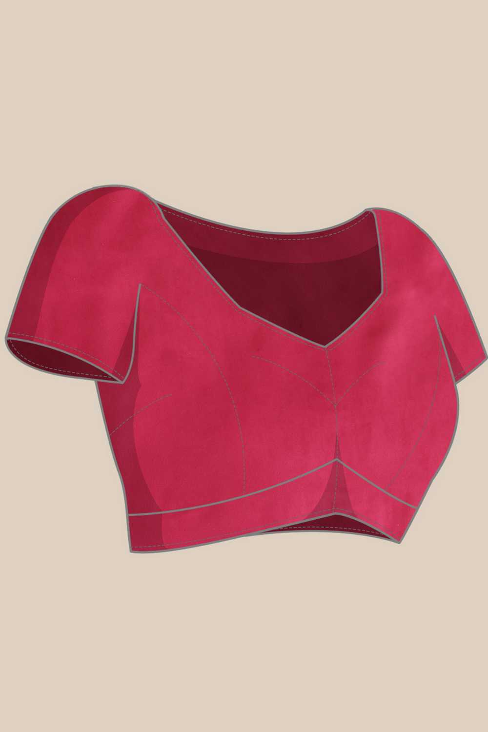 Eva Pink Mul Cotton Abstract Digital Printed Ready to Wear One Minute Saree