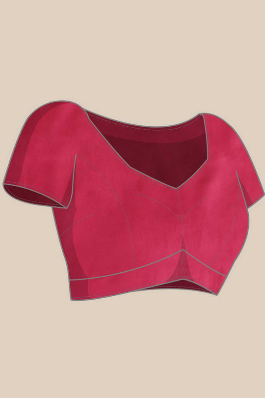 Eva Pink Mul Cotton Abstract Digital Printed Ready to Wear One Minute Saree