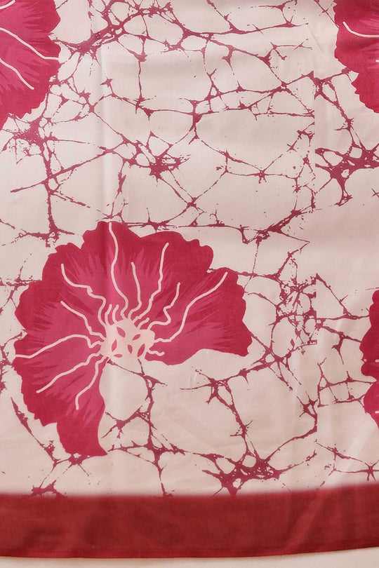 Eva Brown Mul Cotton Floral Digital Printed Ready to Wear One Minute Saree