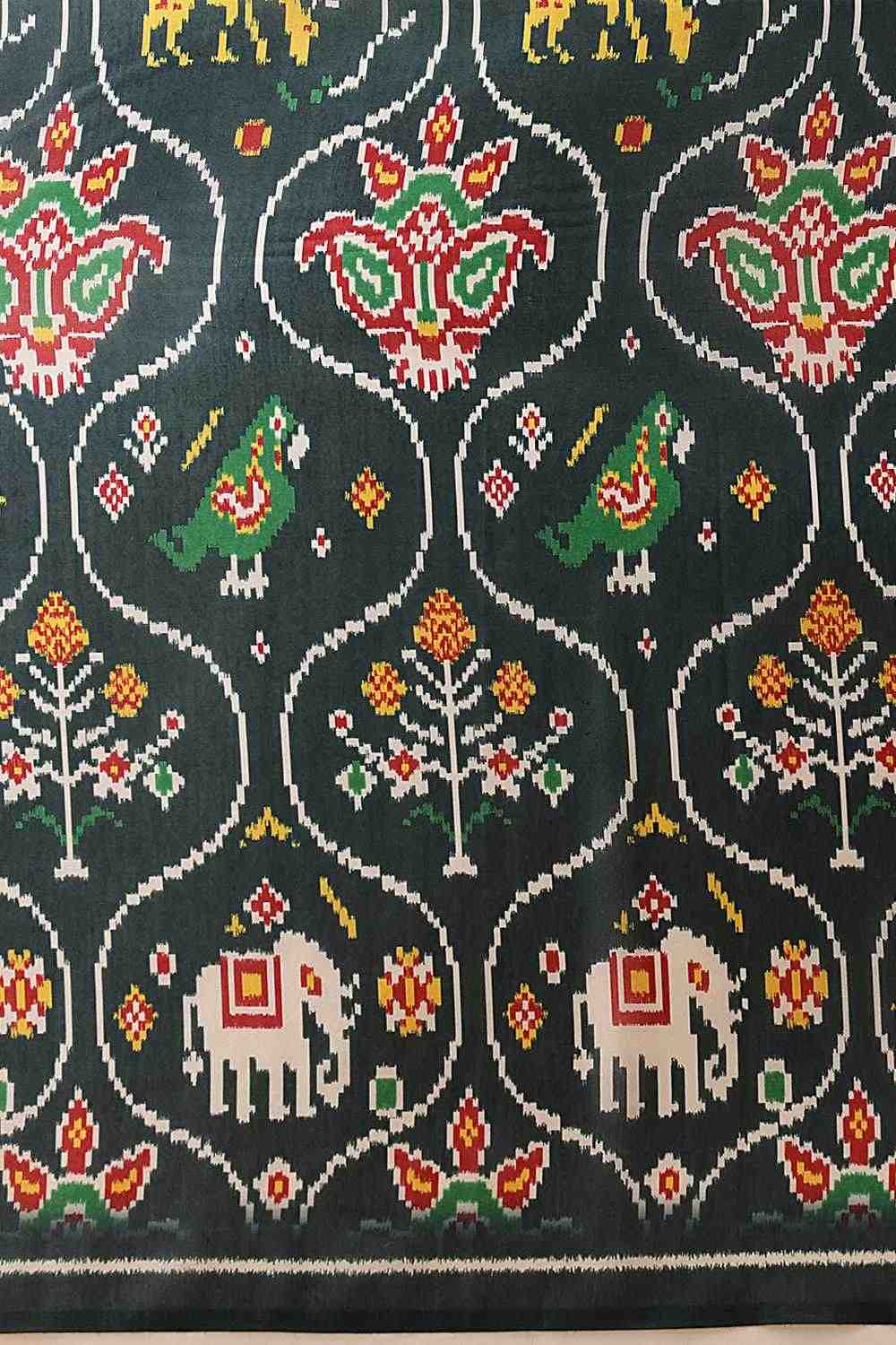 Eva Green Mul Cotton Ikat Digital Printed Ready to Wear One Minute Saree