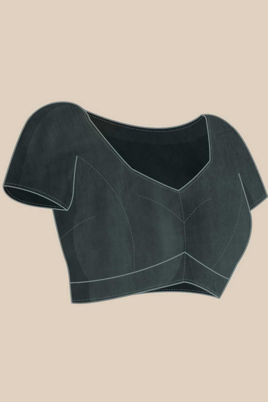 Eva Green Mul Cotton Ikat Digital Printed Ready to Wear One Minute Saree