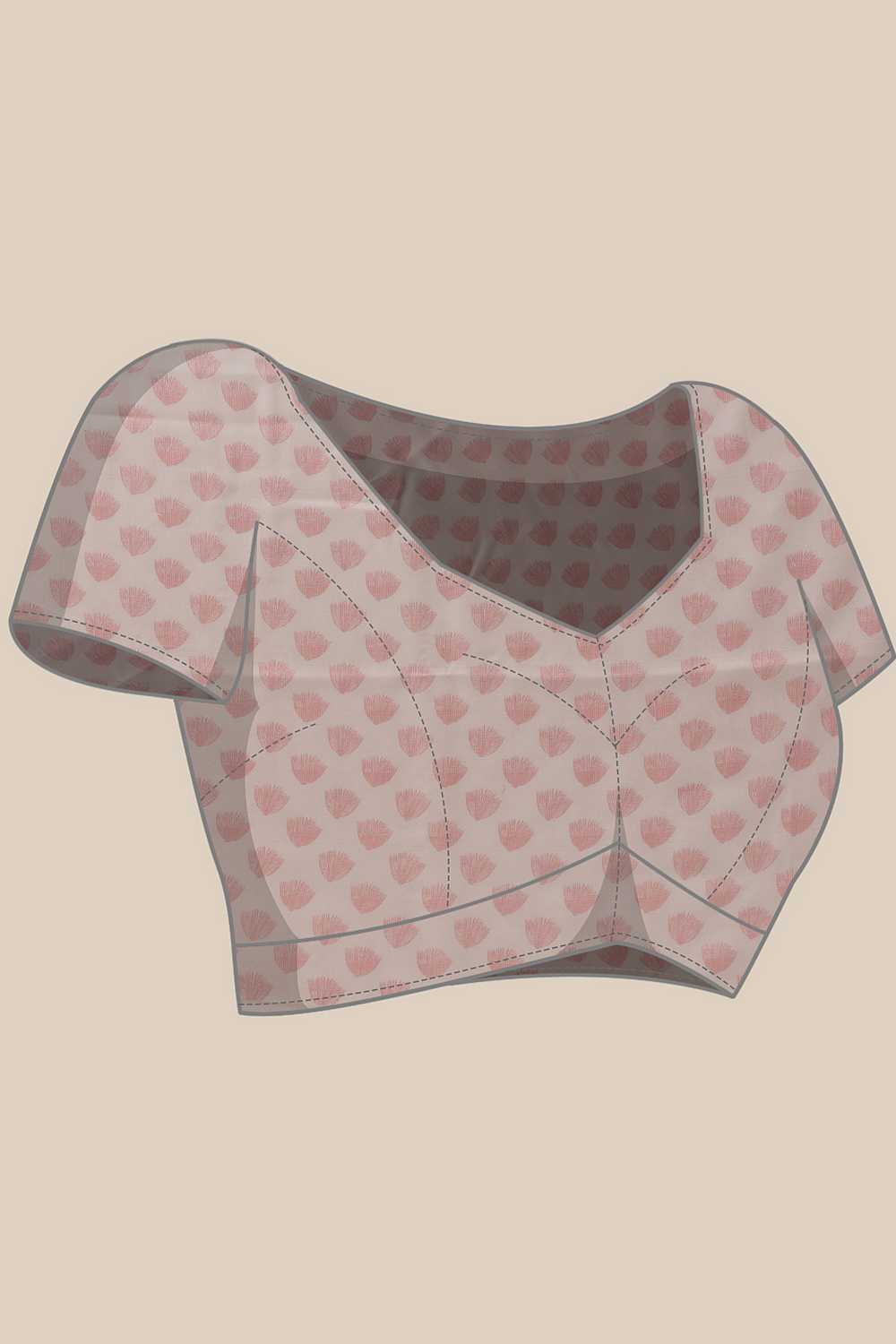 Eva Off White Mul Cotton Abstract Digital Printed Ready to Wear One Minute Saree