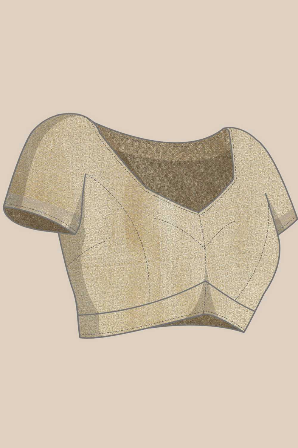 Anise Grey Tissue Floral Digital Printed Ready to Wear One Minute Saree