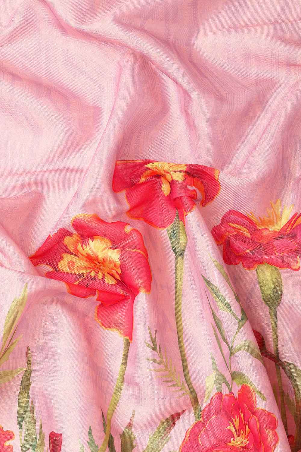 Anise Lavender Tissue Floral Digital Printed Ready to Wear One Minute Saree