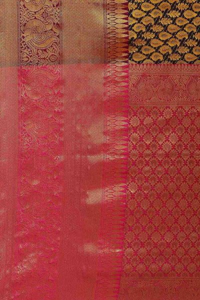 Bina Black Brocade Woven Ready to Wear One Minute Saree