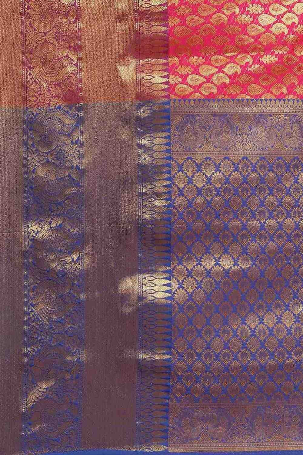 Bina Pink Brocade Woven Ready to Wear One Minute Saree