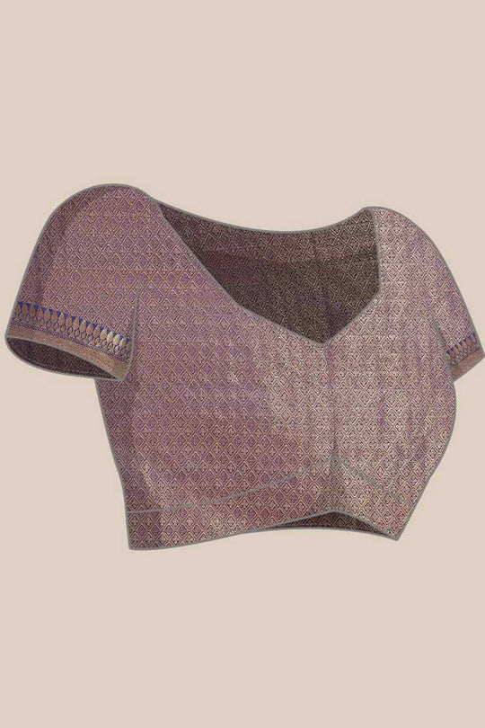 Bina Red Brocade Woven Ready to Wear One Minute Saree