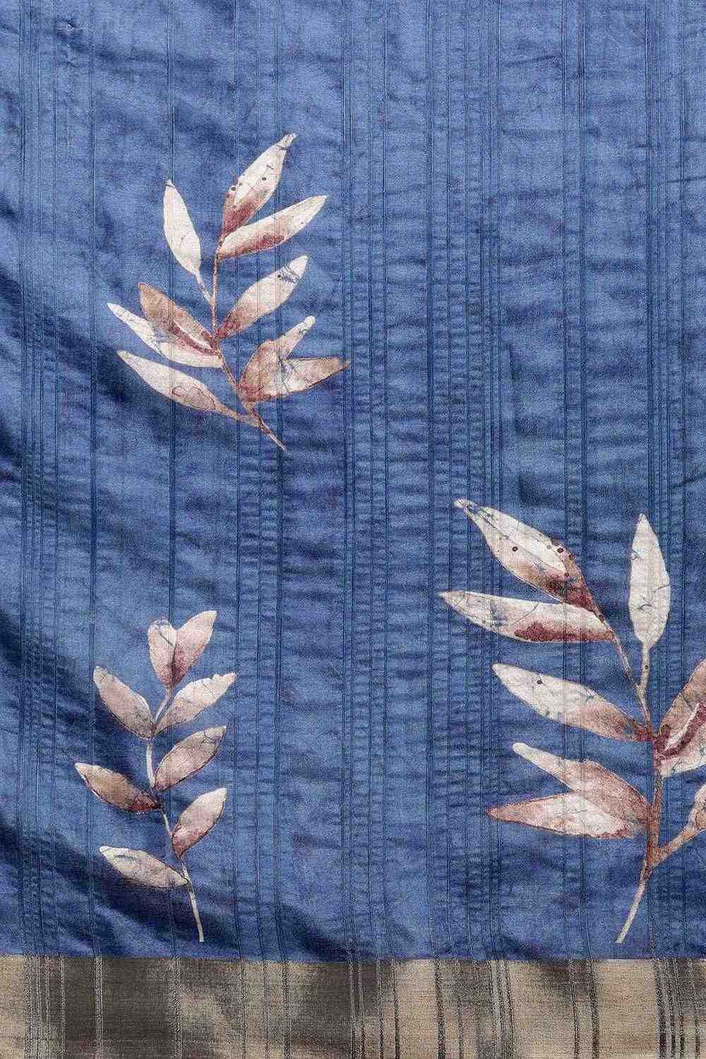 Lucia Blue Soft Silk Floral Digital Printed Ready to Wear One Minute Saree