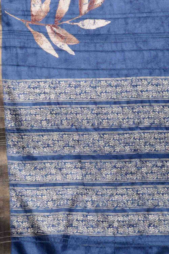 Lucia Blue Soft Silk Floral Digital Printed Ready to Wear One Minute Saree