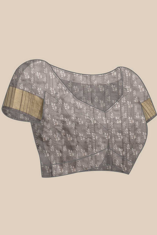 Lucia Brown Soft Silk Floral Digital Printed Ready to Wear One Minute Saree