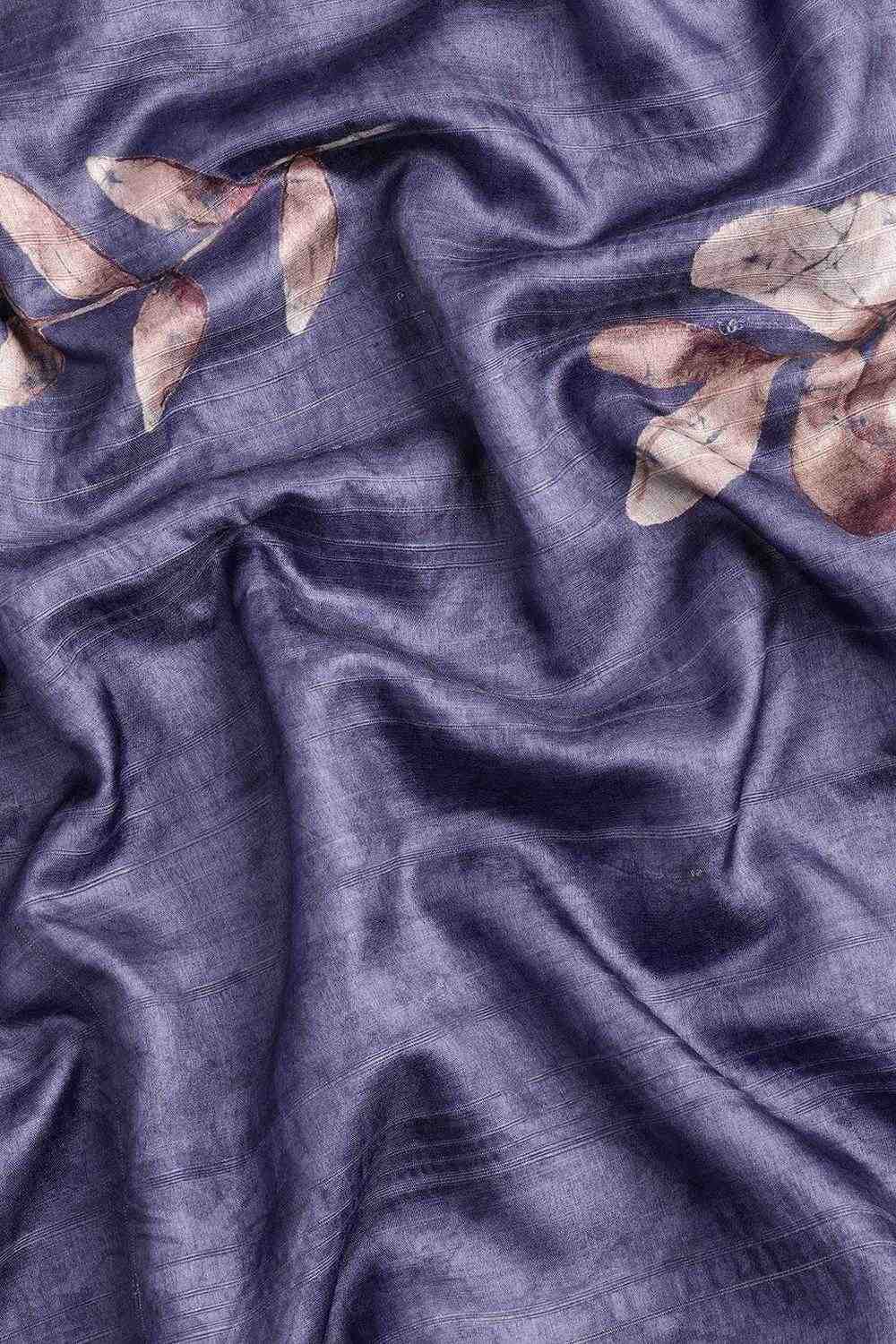 Lucia Blue Soft Silk Floral Digital Printed Ready to Wear One Minute Saree