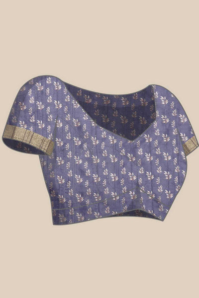 Lucia Blue Soft Silk Floral Digital Printed Ready to Wear One Minute Saree