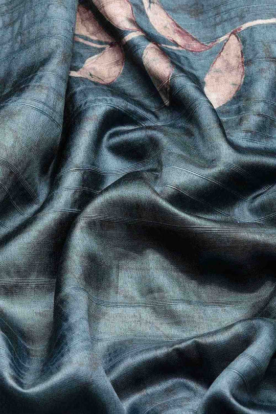 Lucia Teal Soft Silk Floral Digital Printed Ready to Wear One Minute Saree