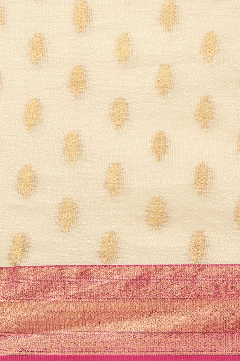 Anise Yellow Tissue Floral Woven Ready to Wear One Minute Saree