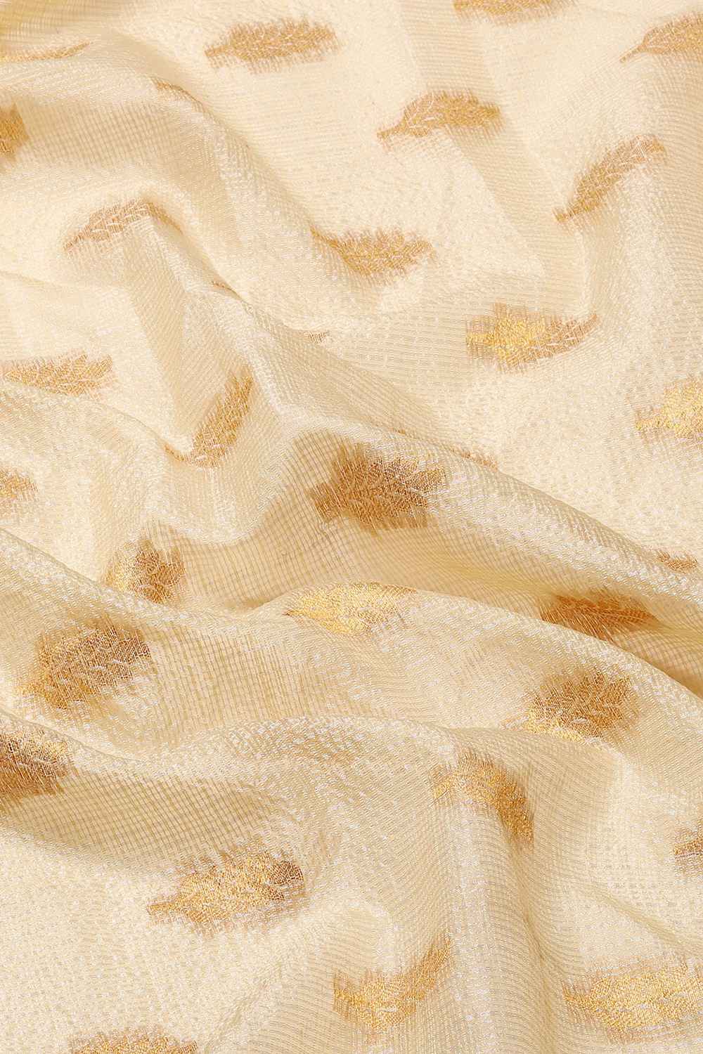 Anise Yellow Tissue Floral Woven Ready to Wear One Minute Saree
