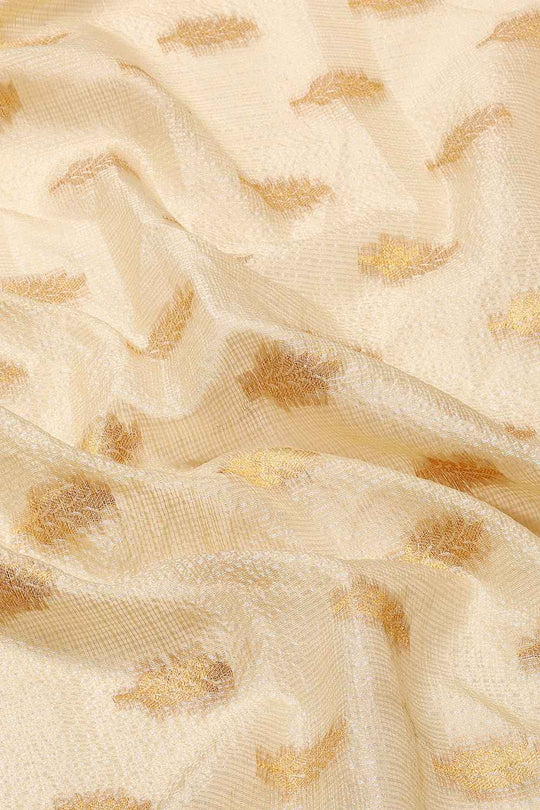 Anise Yellow Tissue Floral Woven Ready to Wear One Minute Saree