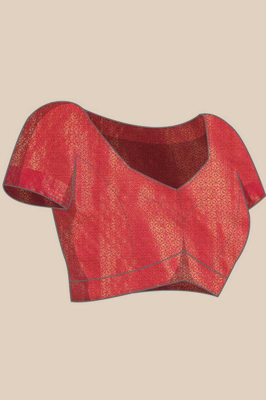 Anise Yellow Tissue Floral Woven Ready to Wear One Minute Saree