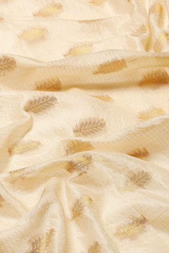 Anise Yellow Tissue Floral Woven Ready to Wear One Minute Saree