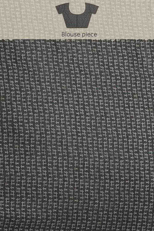 Zora Black Cotton Blend Abstract Digital Printed Ready to Wear One Minute Saree