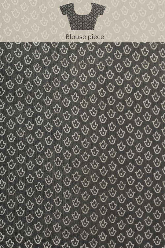 Zora Black Cotton Blend Abstract Digital Printed Ready to Wear One Minute Saree