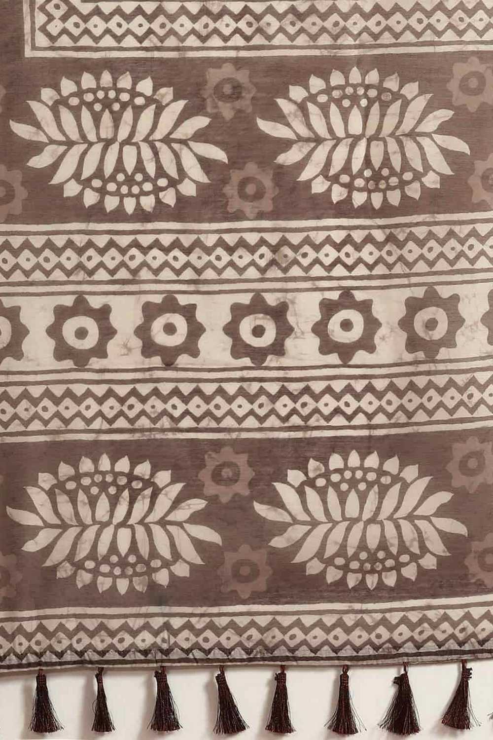 Zora Green Cotton Blend Abstract Digital Printed Ready to Wear One Minute Saree