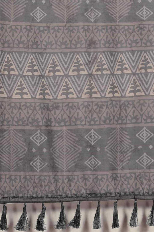 Zora Purple Cotton Blend Abstract Digital Printed Ready to Wear One Minute Saree