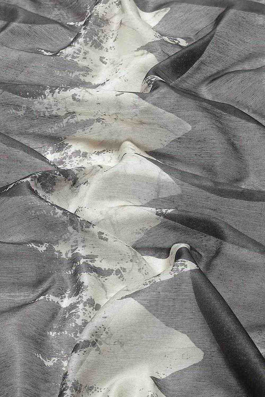 Zora Purple Cotton Blend Abstract Digital Printed Ready to Wear One Minute Saree