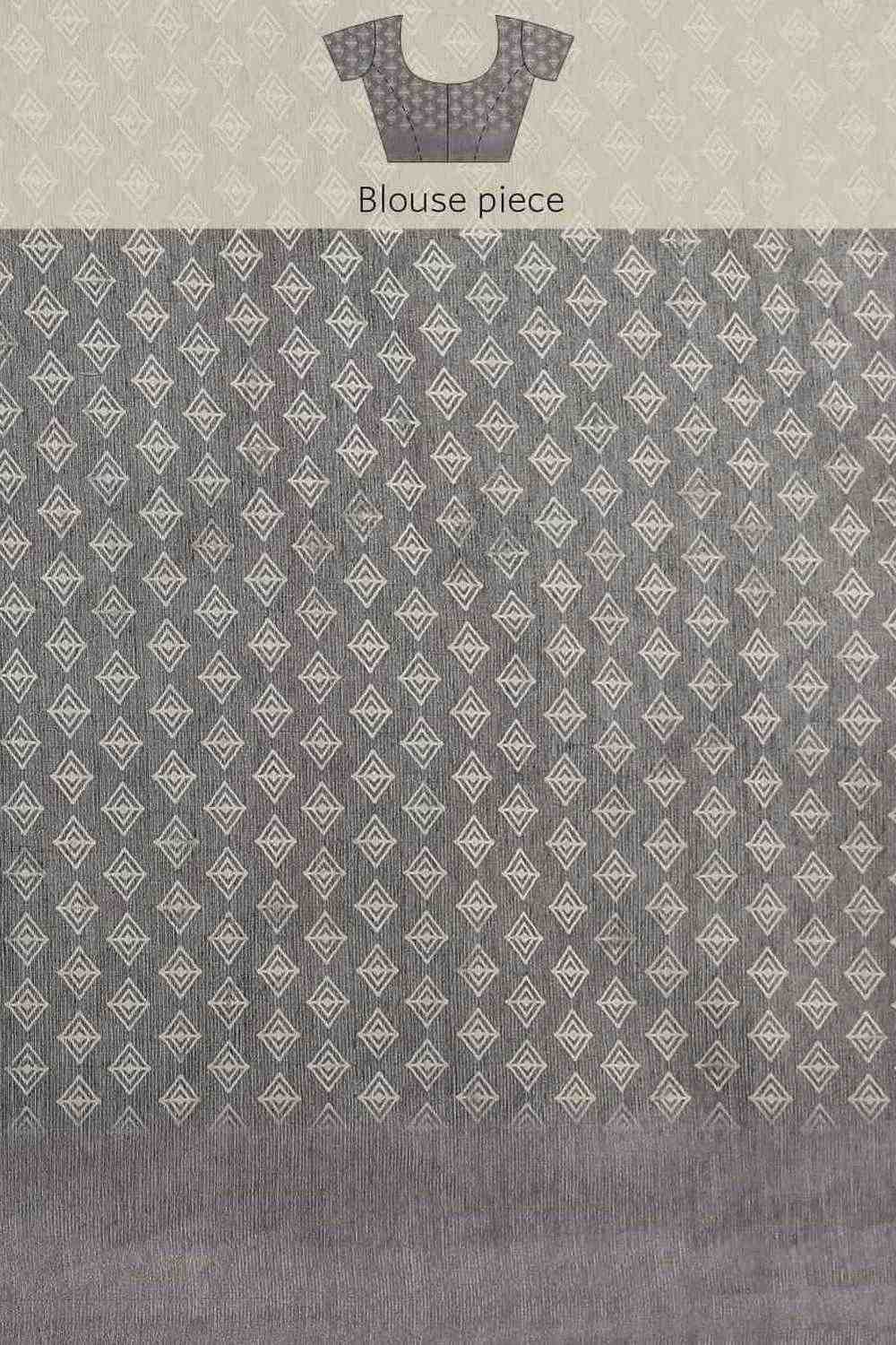 Zora Purple Cotton Blend Abstract Digital Printed Ready to Wear One Minute Saree