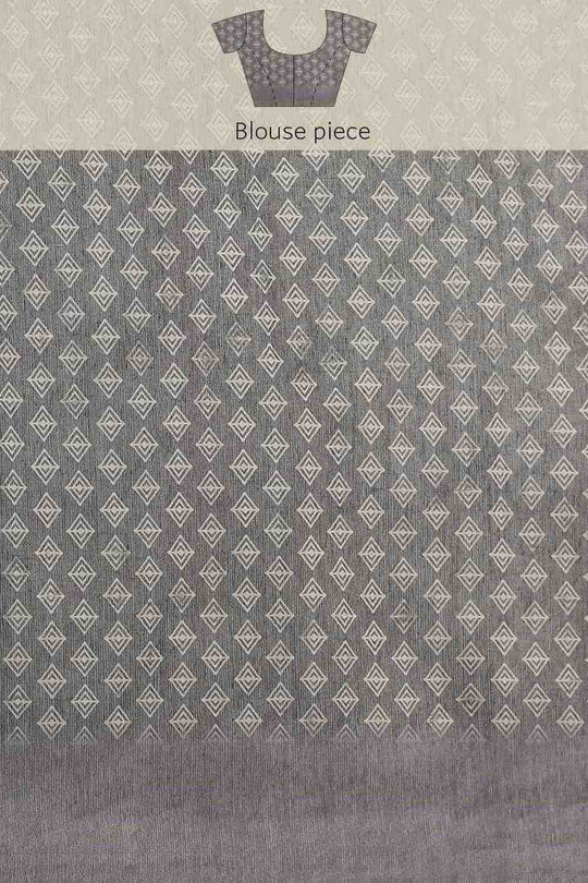 Zora Purple Cotton Blend Abstract Digital Printed Ready to Wear One Minute Saree